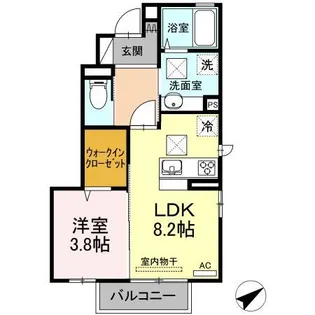 グレイスヴィラ南浜 A棟【1階】の間取り