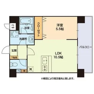 ドゥ・アンディオール近見【2階】の間取り