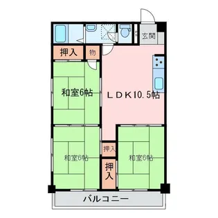 第7越智マンション【1階】の間取り