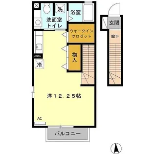 東京都日野市多摩平7【アパート】の間取り