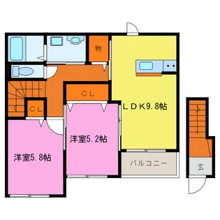 ビギニング【2階】の間取り