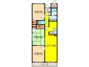 サンハイツユカミ【3階】の間取り