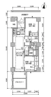 東雲キャナルコートCODAN21号棟【4階】の間取り