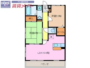 三雲長屋 A棟【1階】の間取り