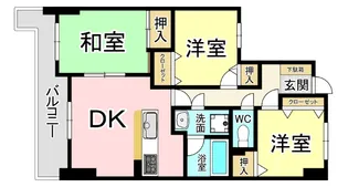 トーカンマンション北九大前【3階】の間取り