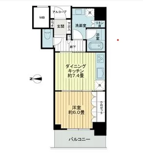 大阪ひびきの街 ザ・サンクタスタワー【11階】の間取り