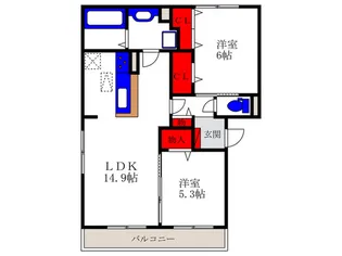 Casa Kawarada【2階】の間取り