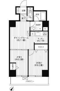 東京都渋谷区笹塚2【マンション】の間取り