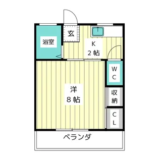 ビューハイツ高城【1階】の間取り