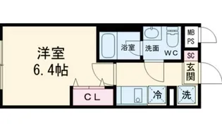 ウェルスクエアイズム上北沢【1階】の間取り