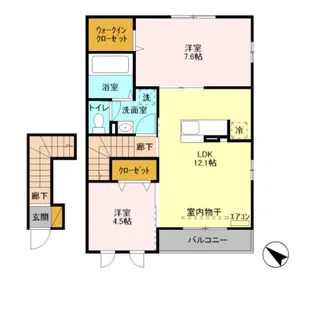 サンリバー【2階】の間取り