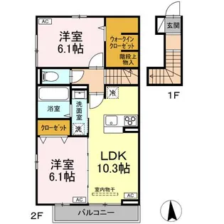 ガーネット II【2階】の間取り
