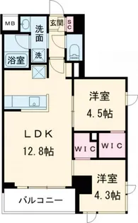 デュオフラッツ篠崎【4階】の間取り