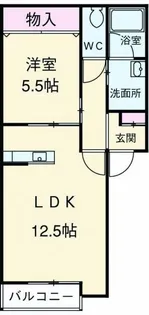 クローバー【1階】の間取り