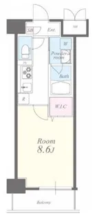 東京都江東区新大橋1【マンション】の間取り