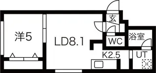 北海道札幌市中央区南十八条西7【マンション】の間取り