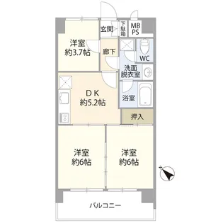 西谷三和プラザ(0005385)【4階】の間取り