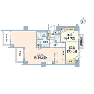 オープンレジデンシア代々木ザ・ハウス【5階】の間取り