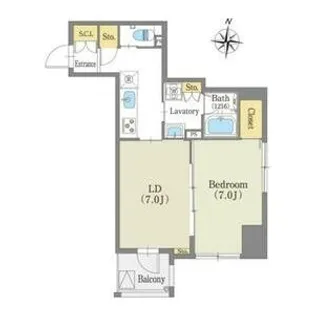 ルーエ錦【7階】の間取り