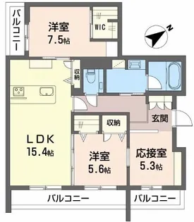 シャーメゾン草津プレミア【2階】の間取り