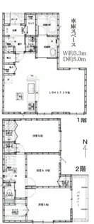 東京都中野区江原町3【一戸建】の間取り