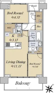 シティテラス町田ステーションコート【15階】の間取り