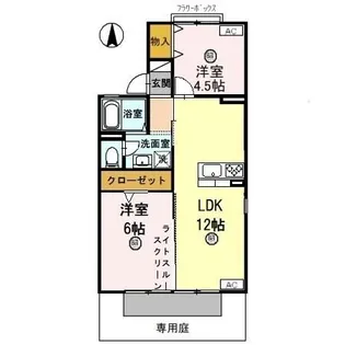 ピュアハイツ有本 II【1階】の間取り