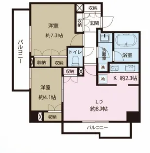 ステラコート洗足【1階】の間取り
