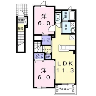 ハーバー S【2階】の間取り