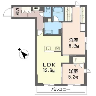 フェリシード野沢【3階】の間取り