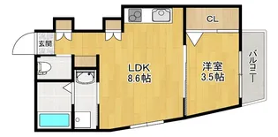 Leggero牧野【1階】の間取り