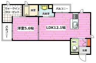 シャーメゾン祇園【2階】の間取り