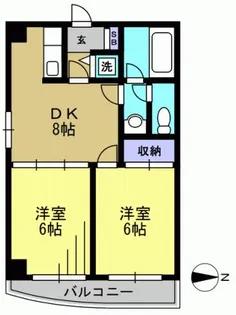 パークハイムD【8階】の間取り