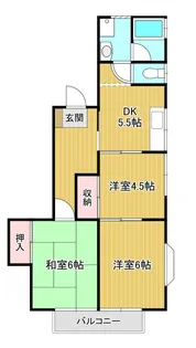 コーポ花水木2号館【2階】の間取り