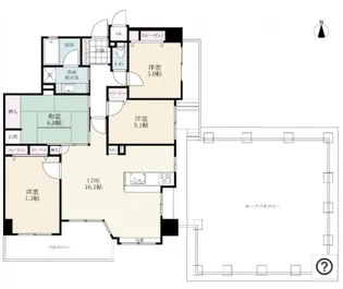 エイルマンション鍋島グランコート【7階】の間取り