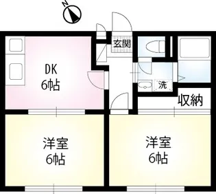 Melati新大津【2階】の間取り