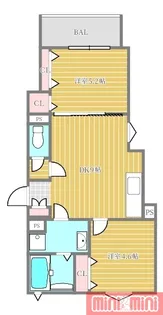 ピレーネ焼野【1階】の間取り