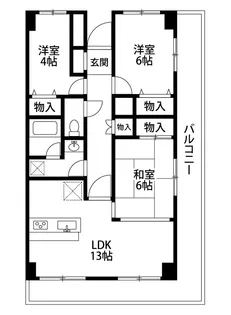 アスティオン東中島【3階】の間取り