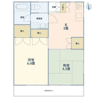 ル・ポール東白楽III【2階】の間取り