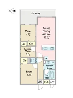 グランデ鷺宮【2階】の間取り