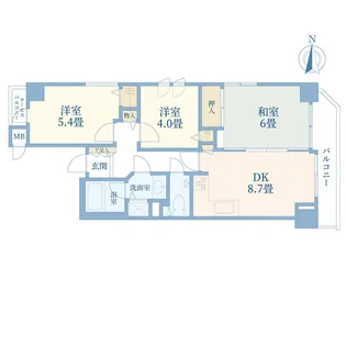 メイツ蒲田【7階】の間取り