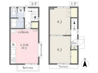 君津テラスハウスAの間取り