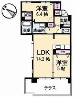 DIO CORTE INOKUCHI【2階】の間取り