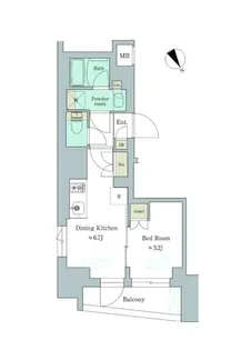 Brillia ist 門前仲町【4階】の間取り