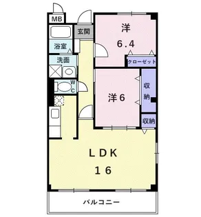 グランディール【2階】の間取り