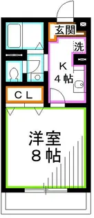ハーフムーン【2階】の間取り