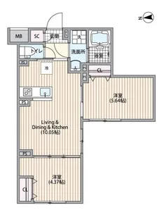 OAK VILLA三軒茶屋【4階】の間取り