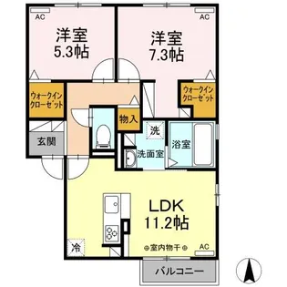エスポワールYVI【2階】の間取り