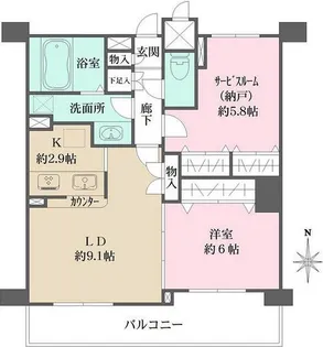 フローラルガーデン【5階】の間取り