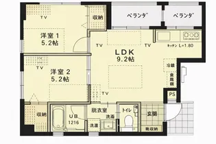 ルーチェ泊【4階】の間取り